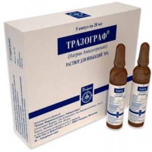 ТРАЗОГРАФ 760МГ/МЛ. 20МЛ. №5 Р-Р Д/ИН. АМП. /ЮНИК/ ТРАЗОГРАФ 760МГ/МЛ. 20МЛ. №5 Р-Р Д/ИН. АМП. /ЮНИК/