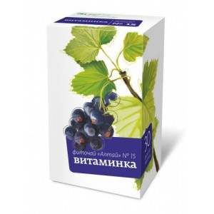 АЛТАЙ ФИТОЧАЙ №15 ВИТАМИНКА 2Г. №30 ПАК. /АЛТАЙСКИЙ КЕДР/ АЛТАЙ ФИТОЧАЙ №15 ВИТАМИНКА 2Г. №30 ПАК. /АЛТАЙСКИЙ КЕДР/