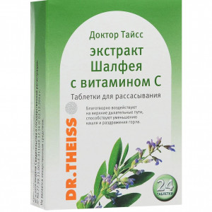 Д.ТАЙСС ШАЛФЕЯ ЭКСТР. ВИТ. С 60Г. №24 ТАБ. Д/РАСС. (БАД) Д.ТАЙСС ШАЛФЕЯ ЭКСТР. ВИТ. С 60Г. №24 ТАБ. Д/РАСС. (БАД)