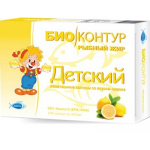 БИОКОНТУР РЫБИЙ ЖИР Д/ДЕТЕЙ ЛИМОН №100 КАПС. ЖЕВ. (РЫБНЫЙ) БИОКОНТУР РЫБИЙ ЖИР Д/ДЕТЕЙ ЛИМОН №100 КАПС. ЖЕВ. (РЫБНЫЙ)