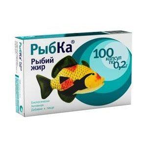 РЫБИЙ ЖИР РЫБКА №100 КАПС. /БАГИРА/ РЫБИЙ ЖИР РЫБКА №100 КАПС. /БАГИРА/