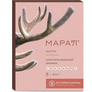 МАРАЛ ЭКСТРА НАПИТОК СУХОЙ 300Г. ПОР. /АЛТАЙВИТАМИНЫ/ МАРАЛ ЭКСТРА НАПИТОК СУХОЙ 300Г. ПОР. /АЛТАЙВИТАМИНЫ/