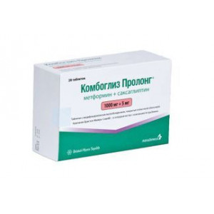 КОМБОГЛИЗ ПРОЛОНГ. 1000МГ.+5МГ. №28 ТАБ. МОДИФ.ВЫСВ. П/О КОМБОГЛИЗ ПРОЛОНГ. 1000МГ.+5МГ. №28 ТАБ. МОДИФ.ВЫСВ. П/О