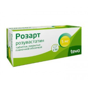 РОЗАРТ 5МГ. №90 ТАБ. П/П/О РОЗАРТ 5МГ. №90 ТАБ. П/П/О