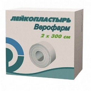 ЛЕЙКОПЛАСТЫРЬ 2Х300 ТКАН.ОСНОВА КАТУШКА КАРТОН /ВЕРОФАРМ/
