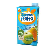 ФРУТОНЯНЯ НЕКТАР (СОК) 500МЛ. ЯБЛОКО+ГРУША МЯК. Б/САХ. 36+МЕС.
