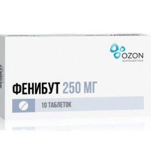 ФЕНИБУТ 250МГ. №10 ТАБ. /ОЗОН/ ФЕНИБУТ 250МГ. №10 ТАБ. /ОЗОН/