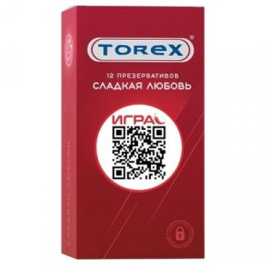 ТОРЕКС ПРЕЗЕРВАТИВ СЛАДКАЯ ЛЮБОВЬ КЛУБНИКА №12 [TOREX]