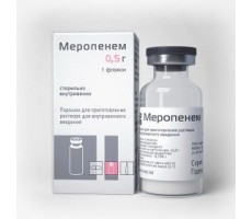 МЕРОПЕНЕМ 500МГ. №1 ПОР. Д/Р-РА Д/В/В ФЛ. /КРАСФАРМА/