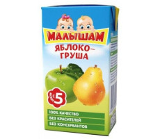 МАЛЫШАМ НЕКТАР (СОК) 125МЛ. ЯБЛОКО+ГРУША МЯК. 5+МЕС. (ФРУТОНЯНЯ)