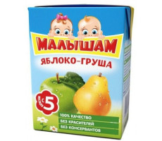 МАЛЫШАМ НЕКТАР (СОК) 200МЛ. ЯБЛОКО+ГРУША Н/ОСВЕТЛ. 5+МЕС. (ФРУТОНЯНЯ)