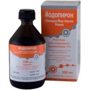 ЙОДОПИРОН 1% 100МЛ. №1 Р-Р Д/НАРУЖ.ПРИМ. ФЛ. /ЮЖФАРМ/ ЙОДОПИРОН 1% 100МЛ. №1 Р-Р Д/НАРУЖ.ПРИМ. ФЛ. /ЮЖФАРМ/