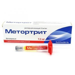 МЕТОРТРИТ 10МГ/МЛ. 0,75МЛ. №1 Р-Р Д/ИН. ШПРИЦ +ИГЛА /РОМФАРМ/ МЕТОРТРИТ 10МГ/МЛ. 0,75МЛ. №1 Р-Р Д/ИН. ШПРИЦ +ИГЛА /РОМФАРМ/