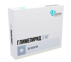 ГЛИМЕПИРИД 3МГ. №30 ТАБ. /ОЗОН/
