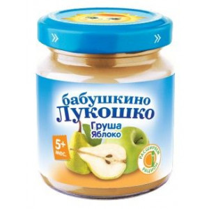 Б.ЛУКОШКО ПЮРЕ 100Г. ГРУША+ЯБЛОКО 5+МЕС. Б.ЛУКОШКО ПЮРЕ 100Г. ГРУША+ЯБЛОКО 5+МЕС.