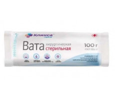 КЛИНСА ВАТА ХИРУРГ. СТЕР. 100Г.