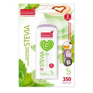 НОВАСВИТ ЗАМЕНИТЕЛЬ САХАРА СТЕВИЯ №350 ТАБ.