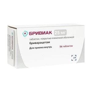 БРИВИАК 25МГ. №56 ТАБ. П/П/О /ЮСБ ФАРМА/ БРИВИАК 25МГ. №56 ТАБ. П/П/О /ЮСБ ФАРМА/