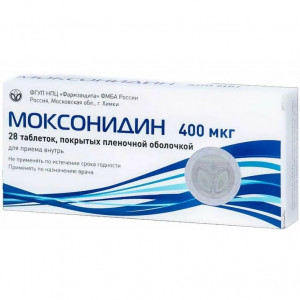 МОКСОНИДИН 0,4МГ. №28 ТАБ. П/П/О /ФАРМЗАЩИТА/ МОКСОНИДИН 0,4МГ. №28 ТАБ. П/П/О /ФАРМЗАЩИТА/