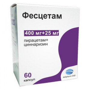 ФЕСЦЕТАМ 400МГ+25МГ. №60 КАПС. ФЕСЦЕТАМ 400МГ+25МГ. №60 КАПС.
