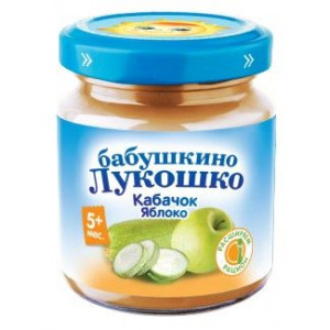Б.ЛУКОШКО ПЮРЕ 100Г. КАБАЧКИ+ЯБЛОКО Б.ЛУКОШКО ПЮРЕ 100Г. КАБАЧКИ+ЯБЛОКО