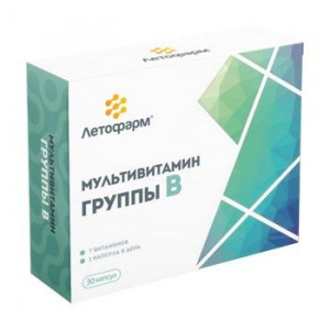 ЛЕТОФАРМ МУЛЬТИВИТАМИН ГРУППЫ В 400МГ. №30 КАПС. ЛЕТОФАРМ МУЛЬТИВИТАМИН ГРУППЫ В 400МГ. №30 КАПС.