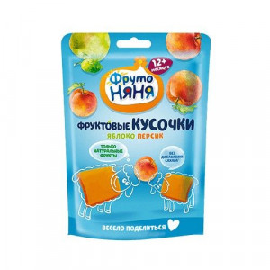 ФРУТОНЯНЯ ФРУКТОВЫЕ КУСОЧКИ ЯБЛОКО+ПЕРСИК 53Г. 12+МЕС. ФРУТОНЯНЯ ФРУКТОВЫЕ КУСОЧКИ ЯБЛОКО+ПЕРСИК 53Г. 12+МЕС.