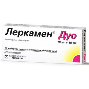 ЛЕРКАМЕН ДУО 10МГ.+10МГ. №28 ТАБ. П/П/О /РЕКОРДАТИ/