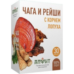 АЛФИТ ЧАГА+РЕЙША+КОРЕНЬ ЛОПУХА №30 КАПС. АЛФИТ ЧАГА+РЕЙША+КОРЕНЬ ЛОПУХА №30 КАПС.