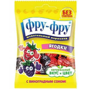 ФРУ-ФРУ МАРМЕЛАД ЯГОДКИ 30Г. ФРУ-ФРУ МАРМЕЛАД ЯГОДКИ 30Г.