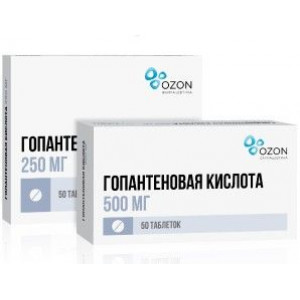 ГОПАНТЕНОВАЯ К-ТА 250МГ. №50 ТАБ. /АТОЛЛ/ОЗОН/ ГОПАНТЕНОВАЯ К-ТА 250МГ. №50 ТАБ. /АТОЛЛ/ОЗОН/