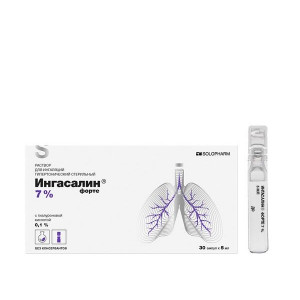 ИНГАСАЛИН ФОРТЕ 7% 5МЛ. №30 Р-Р Д/ИНГ. ГИПЕРТ. СТЕР. АМП. /СОЛОФАРМ/ ИНГАСАЛИН ФОРТЕ 7% 5МЛ. №30 Р-Р Д/ИНГ. ГИПЕРТ. СТЕР. АМП. /СОЛОФАРМ/