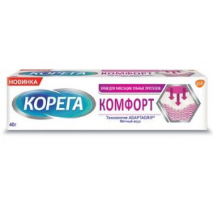 КОРЕГА КРЕМ Д/ФИКС. ЗУБ.ПРОТЕЗОВ 40Г. КОМФОРТ [COREGA]