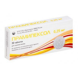 ПРАМИПЕКСОЛ 0,25МГ. №30 ТАБ. /ФАРМЗАЩИТА/ ПРАМИПЕКСОЛ 0,25МГ. №30 ТАБ. /ФАРМЗАЩИТА/
