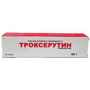 ТРОКСЕРУТИН 2% 40Г. ГЕЛЬ Д/НАРУЖ.ПРИМ. ТУБА /ТУЛЬСКАЯ ФФ/ ТРОКСЕРУТИН 2% 40Г. ГЕЛЬ Д/НАРУЖ.ПРИМ. ТУБА /ТУЛЬСКАЯ ФФ/