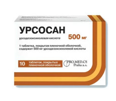 УРСОСАН ФОРТЕ 500МГ. №10 ТАБ. П/П/О /ПРО.МЕД.ЦС/