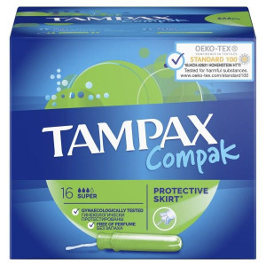 ТАМПАКС ТАМПОНЫ КОМПАК СУПЕР АППЛ. №16 [TAMPAX]