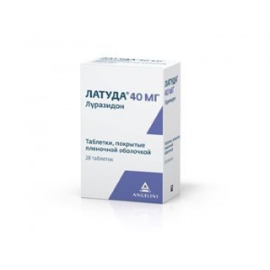 ЛАТУДА 40МГ. №28 ТАБ. П/П/О /БУШУ/ ЛАТУДА 40МГ. №28 ТАБ. П/П/О /БУШУ/