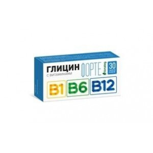 АМАТЕГ ГЛИЦИН ФОРТЕ ВИТАМИНЫ B1+B6+B12 600МГ. №30 ТАБ.