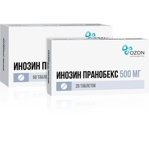 ИНОЗИН ПРАНОБЕКС 500МГ. №20 ТАБ. /АТОЛЛ/ОЗОН/