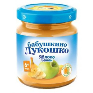 Б.ЛУКОШКО ПЮРЕ 100Г. ЯБЛОКО+БАНАН 6+МЕС. Б.ЛУКОШКО ПЮРЕ 100Г. ЯБЛОКО+БАНАН 6+МЕС.