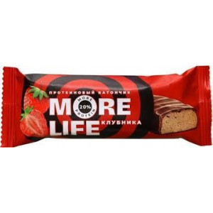 MORE LIFE БАТОНЧИК ПРОТЕИН. КЛУБНИКА 40Г. MORE LIFE БАТОНЧИК ПРОТЕИН. КЛУБНИКА 40Г.