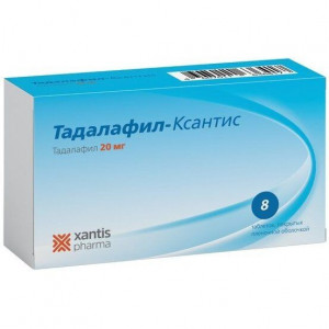 ТАДАЛАФИЛ-КСАНТИС 20МГ. №8 ТАБ. П/П/О ТАДАЛАФИЛ-КСАНТИС 20МГ. №8 ТАБ. П/П/О
