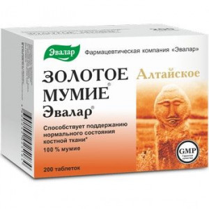 МУМИЕ АЛТАЙСКОЕ ЗОЛОТОЕ 200МГ. №200 ТАБ. /ЭВАЛАР/