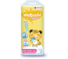 ВАТАШИ ТРУСИКИ-ПОДГУЗНИКИ ДЕТСК. Р.6 16-25КГ.(XXL) №34 [WATASHI]