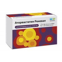 АТОРВАСТАТИН РЕНЕВАЛ 40МГ. №90 ТАБ. П/П/О /ОБНОВЛЕНИЕ/