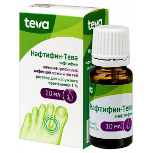 НАФТИФИН-ТЕВА 1% 10МЛ. №1 Р-Р Д/НАРУЖ.ПРИМ. ФЛ. /ВЕРТЕКС/