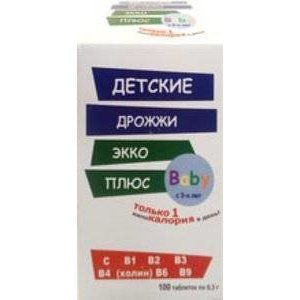 ЭККО ПЛЮС ПИВНЫЕ ДРОЖЖИ ДЕТСКИЕ №100 ТАБ. ЭККО ПЛЮС ПИВНЫЕ ДРОЖЖИ ДЕТСКИЕ №100 ТАБ.