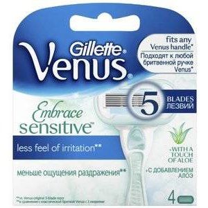 ЖИЛЛЕТ ВЕНУС КАССЕТЫ ЭМБРЕЙС ЧУВСТВ. №4 ЖЕН. [GILLETTE]