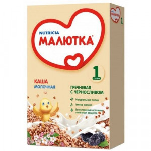 МАЛЮТКА КАША ГРЕЧКА+ЧЕРНОСЛИВ МОЛ. 220Г. 4+МЕС. МАЛЮТКА КАША ГРЕЧКА+ЧЕРНОСЛИВ МОЛ. 220Г. 4+МЕС.